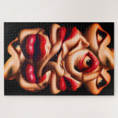 Surrealistische abstracte gezichten vette expressi legpuzzel (Horizontaal)