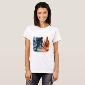 Surrealistische Abstracte hockeyspeler T-shirt (Voorkant volledig)