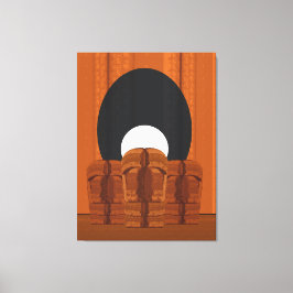 Surrealistische Abstracte Mysteries en Overpeinzin Canvas Afdruk