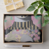 Surrealistische abstracte vrouw decoupage tissuepapier (Geschenk)