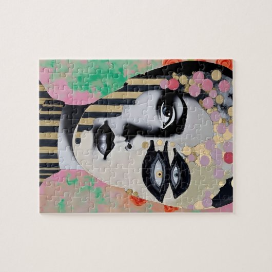 surrealistische abstracte vrouw legpuzzel (Horizontaal)