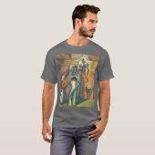 Surrealistische abstractie Benjamin Berlin figurat T-shirt (Voorkant volledig)
