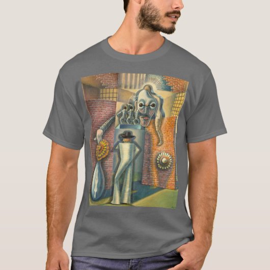 Surrealistische abstractie Benjamin Berlin figurat T-shirt (Voorkant)