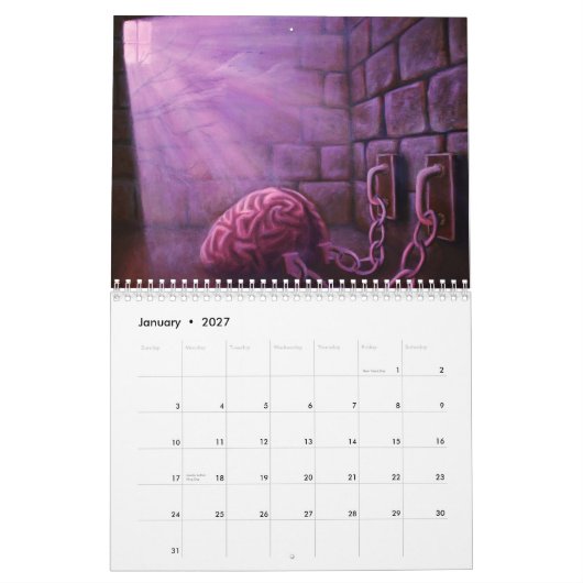 Surrealistische agenda 2009 kalender (Jan 2027)