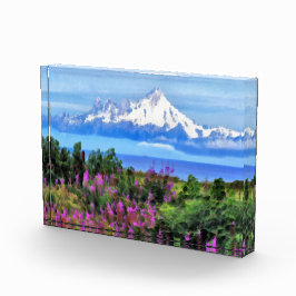 Surrealistische Alaska Wilderness schilderij Fotoblokken