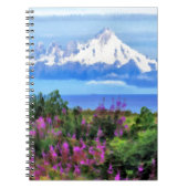 Surrealistische Alaska Wilderness schilderij Notitieboek (Voorkant)