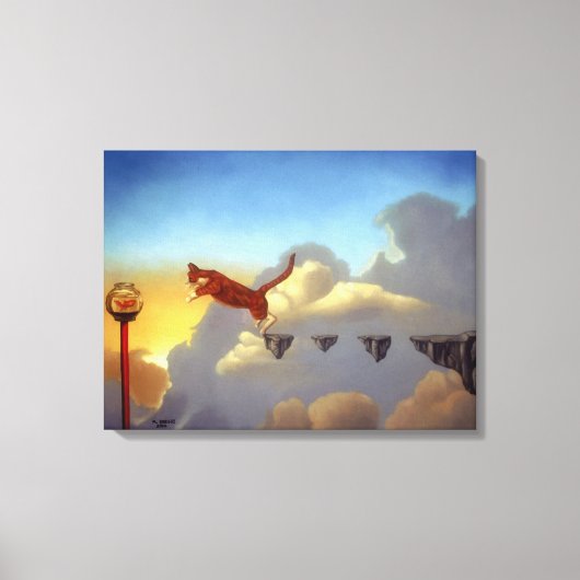 Surrealistische Art Canvas Print "Leap of Faith" (Voorkant)