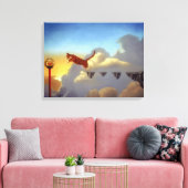 Surrealistische Art Canvas Print "Leap of Faith" (Insitu (Woonkamer))