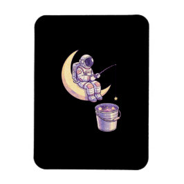 Surrealistische astronaut vist naar sterren muurku magneet