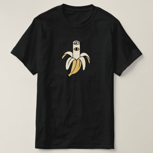 Surrealistische banaan met oog – minimalistisch Un T-shirt (Design voorkant)