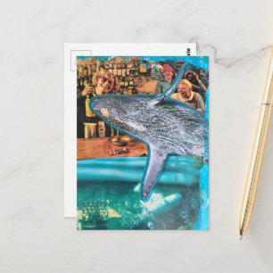 Surrealistische bar scene wal van een tijd briefkaart