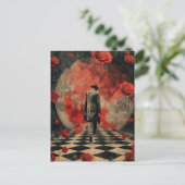 Surrealistische bedrijfspersonencollage briefkaart (Staand voorkant)