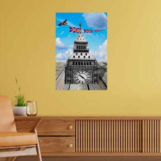 Surrealistische Big Ben, Londen & Britse Kunst Poster (Woonkamer 2)
