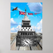 Surrealistische Big Ben, Londen & Britse Kunst Poster (Voorkant)