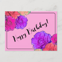 SURREALISTISCHE BLOEMEN GEFELICITEERD BRIEFKAART