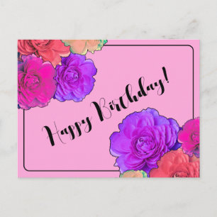 SURREALISTISCHE BLOEMEN GEFELICITEERD BRIEFKAART
