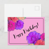 Surrealistische bloemen Happy Birthday Briefkaart (Voorkant / Achterkant)