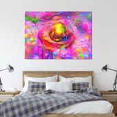 Surrealistische bloemenkunst canvas afdruk (Insitu (Slaapkamer))