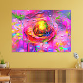 Surrealistische bloemenkunst canvas afdruk (Insitu (Woonkamer))