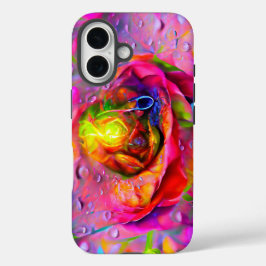 Surrealistische bloemenkunst iPhone 16 hoesje