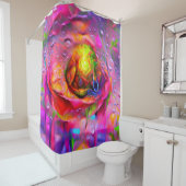 Surrealistische bloemenkunst douchegordijn (In situ)