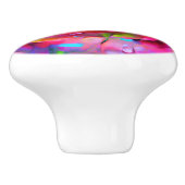 Surrealistische bloemenkunst keramische knop (Zijkant)