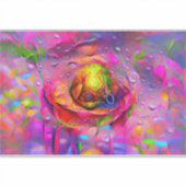 Surrealistische bloemenkunst sticker (Voorkant)