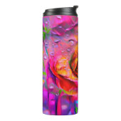 Surrealistische bloemenkunst thermosbeker (Gedraaid links)