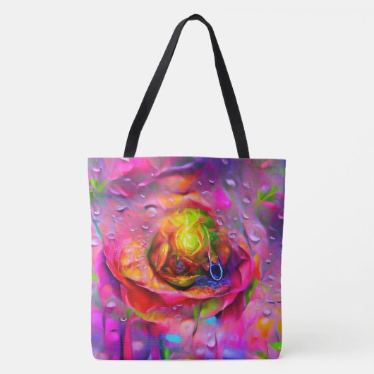 Surrealistische bloemenkunst tote bag (Voorkant)