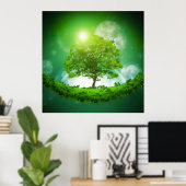 Surrealistische boom poster (Thuiskantoor)