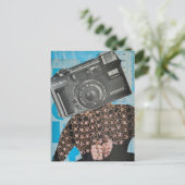 Surrealistische cameraholling Collage Briefkaart (Staand voorkant)