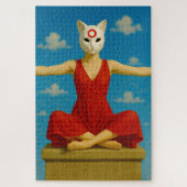 Surrealistische Cat Goddess Puzzel Legpuzzel (Verticaal)