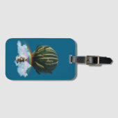 Surrealistische Cat Hete Luchtballon met Cactus &  Bagagelabel (Voorkant (horizontaal))