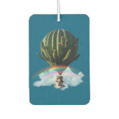 Surrealistische Cat Hete Luchtballon met Cactus &  Luchtverfrisser (Voorkant)