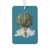 Surrealistische Cat Hete Luchtballon met Cactus &  Luchtverfrisser (Achterkant)