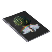 Surrealistische Cat Hete Luchtballon met Cactus &  Notitieboek (Rechterzijde)