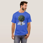 Surrealistische Cat Hete Luchtballon met Cactus &  T-shirt (Voorkant volledig)