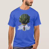 Surrealistische Cat Hete Luchtballon met Cactus &  T-shirt (Voorkant)