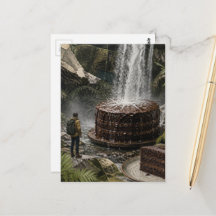 Surrealistische chocoladetaartcollage