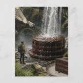 Surrealistische chocoladetaartcollage briefkaart (Voorkant)