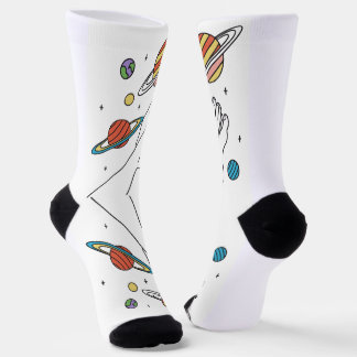 Surrealistische Cosmic Leg & Planets Sokken