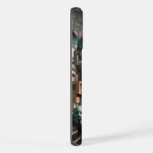 Surrealistische Cyberpunk Stad iPhone Hoesje (Rechterkant)