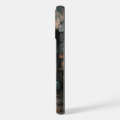 Surrealistische Cyberpunk Stad iPhone Hoesje (Linkerkant)
