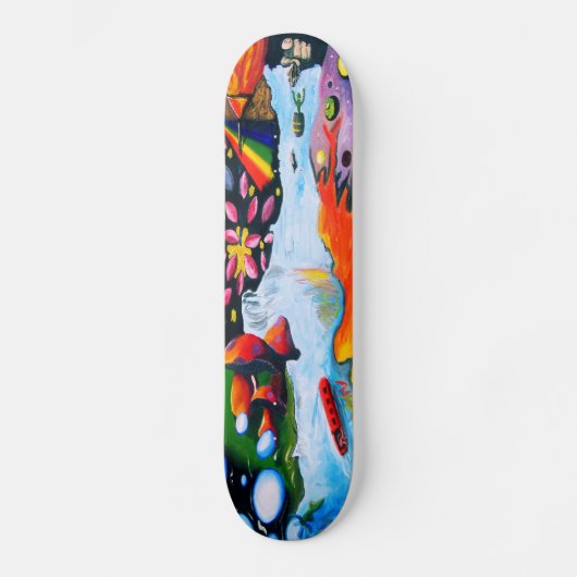 Surrealistische Dali Style paddenstoel Wonderland Persoonlijk Skateboard (Voorkant)