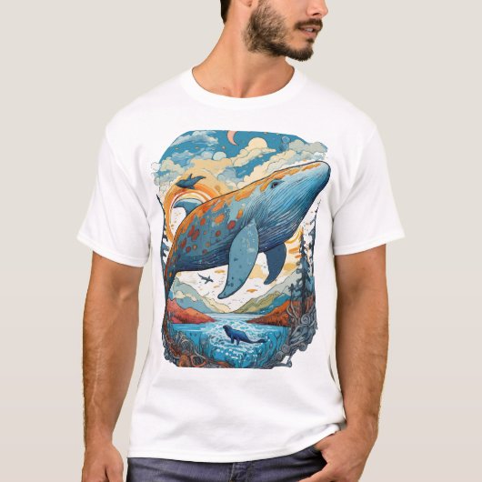Surrealistische dierenillustraties t-shirt (Voorkant)