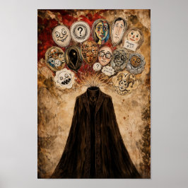 Surrealistische donkere kunstposter  Ik vergeet je Poster