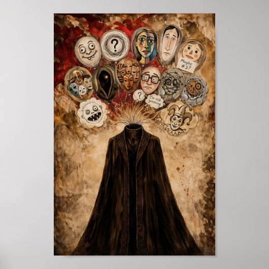 Surrealistische donkere kunstposter Ik vergeet je Poster (Voorkant)