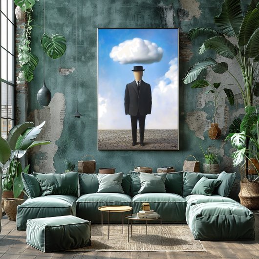 Surrealistische Dreamscape Wall Art - Gezichtloze Poster