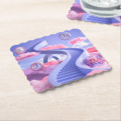 Surrealistische Dreamy Landscape Onderzetter Set (Gebogen)