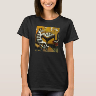 Surrealistische dromen als olieverf van gesneden s t-shirt